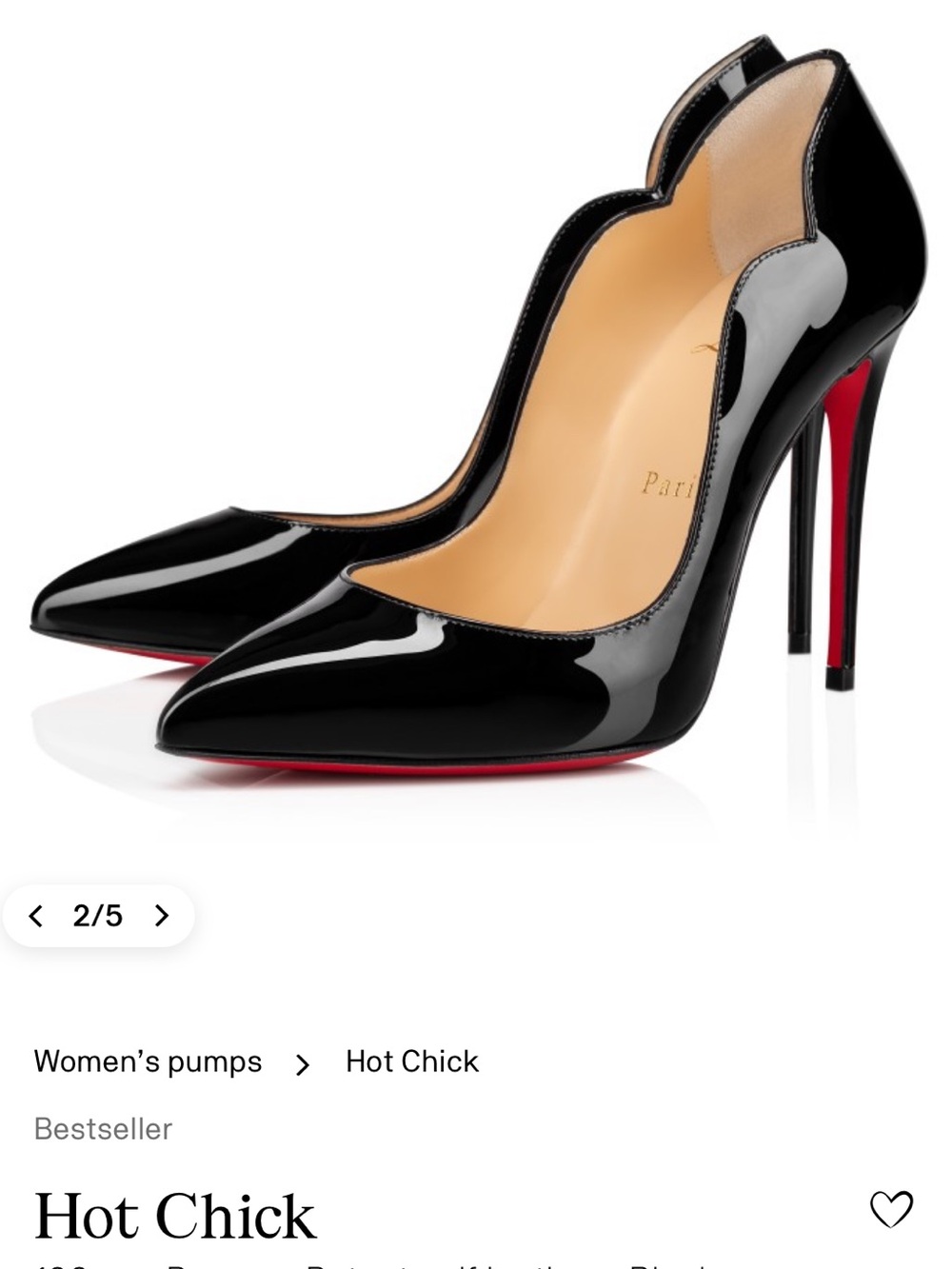 Christian Louboutin Black Hot Chick Heel